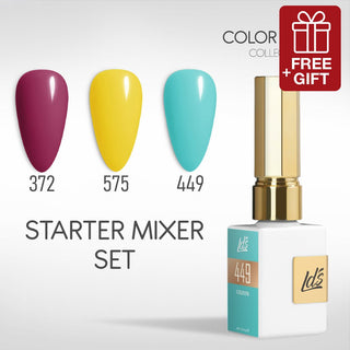 LDS Gel Set 3 - 34 - Starter Mixer Set - 372, 575, 449 - DTK Nail Supply