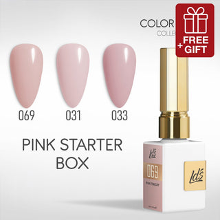 LDS Gel Set 3 - 4 - Pink Starter Box - 069, 031, 033 - DTK Nail Supply