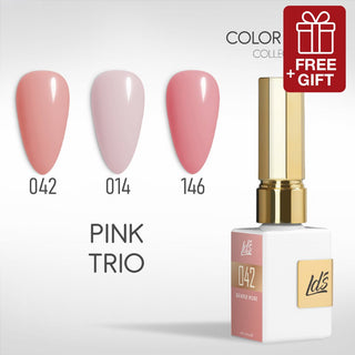 LDS Gel Set 3 - 5 - Pink - 042, 014, 146 - DTK Nail Supply