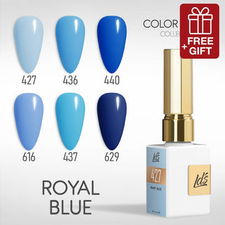 LDS Gel Set 6 - 18 - Royal Blue - 427, 436, 440, 616, 437, 629 - DTK Nail Supply