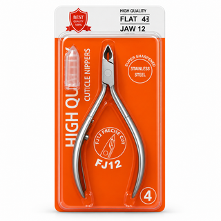 Nail Cuticle Nipper FJ12 - Flat 4mm - Jaw 12