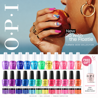 FREE 1 OPI Bubble Bunny S061 - OPI Intelli 3 In 1 - Set 12 Colors - OPI Summer 2026 Trip To The Brite Side Collection - Dip, Gel & Lacquer Matching
