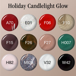OPI Intelli - Gel - Set 12 Gel Colors - Gel Color 0.5 oz - Holiday Candlelight Glow Collection - DTK Nail Supply