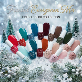 OPI Intelli - Gel - Set 18 Gel Colors - Gel Color 0.5 oz - Frosted Evergreen Mix Collection - DTK Nail Supply