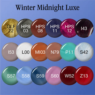 OPI Intelli - Gel - Set 18 Gel Colors - Gel Color 0.5 oz - Winter Midnight Luxe Collection - DTK Nail Supply