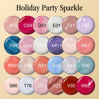 OPI Intelli - Gel - Set 24 Gel Colors - Gel Color 0.5 oz - Holiday Party Sparkle Collection - DTK Nail Supply