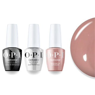 OPI + Super Glossy Top Super Base - E41 Barefoot In Barcelona - DTK Nail Supply