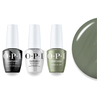 OPI + Super Glossy Top Super Base - F029 Cargo All Out - DTK Nail Supply