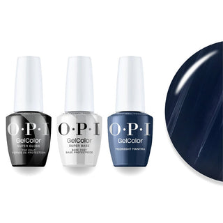 OPI + Super Glossy Top Super Base - F09 Midnight Mantra - DTK Nail Supply