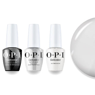 OPI + Super Glossy Top Super Base - L00 Alpine Snow - DTK Nail Supply