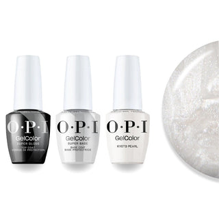 OPI + Super Glossy Top Super Base - L03 Kyoto Pearl - DTK Nail Supply