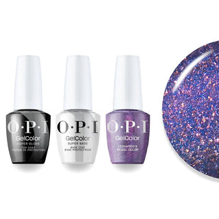 OPI + Super Glossy Top Super Base - M11 Leonardos Model Color - DTK Nail Supply