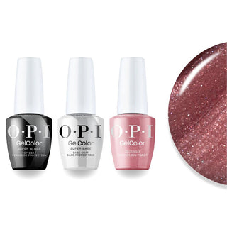 OPI + Super Glossy Top Super Base - S63 Chicago Champagne Toast - DTK Nail Supply