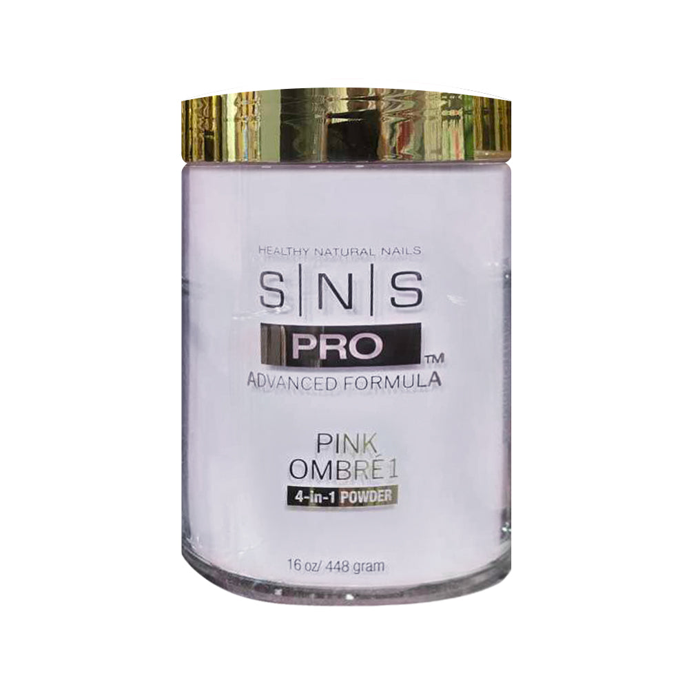 SNS 4-in-1 Pink & White Powder 16oz - Pink Ombre 1