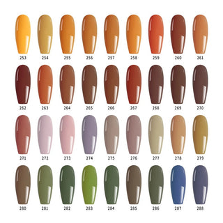 PLA Fall Collection - Set of 36 Colors - Gel Polish, Nail Lacquer & Dip Powder