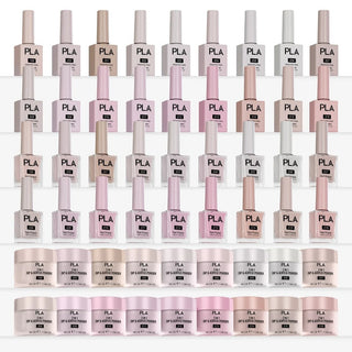 PLA Fashionably Light Collection - Set of 18 Colors - Gel Polish, Nail Lacquer & Dip Powder