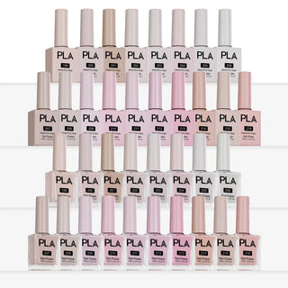 PLA Fashionably Light Collection - Set of 18 Colors - Gel Polish, Nail Lacquer & Dip Powder