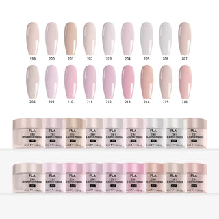 PLA Fashionably Light Collection - Set of 18 Colors - Gel Polish, Nail Lacquer & Dip Powder