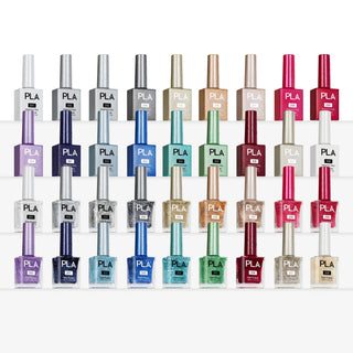 PLA Glitter Collection - Set of 18 Colors - Gel Polish, Nail Lacquer & Dip Powder