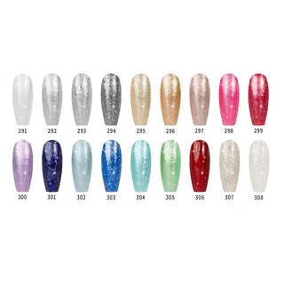 PLA Glitter Collection - Set of 18 Colors - Gel Polish, Nail Lacquer & Dip Powder