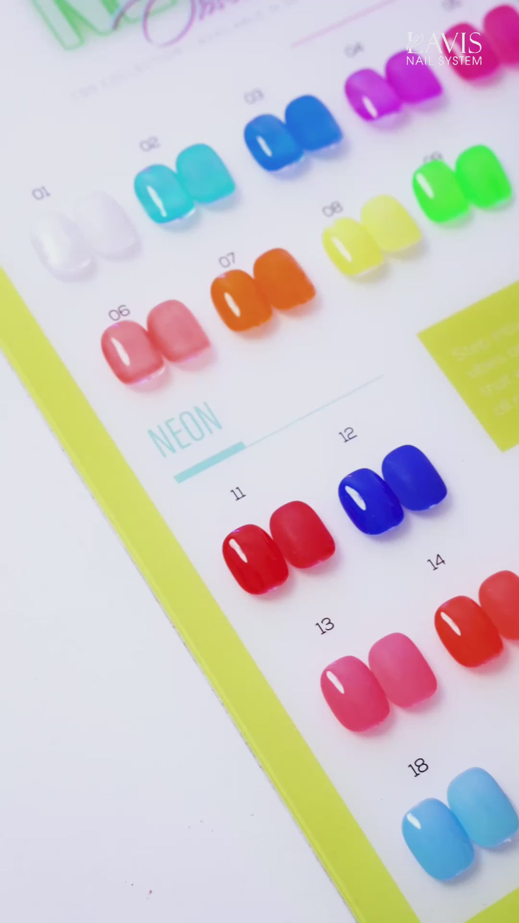 LAVIS C05 - Set 24 Colors - Gel Polish 0.5 oz - Neon Obsession Collection