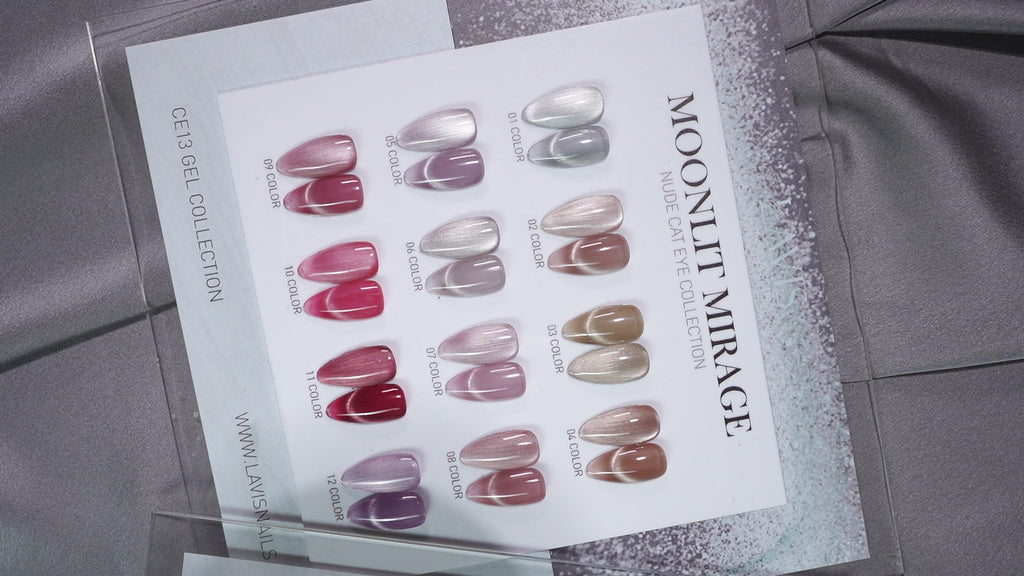 LAVIS Cat Eyes CE13 (Ver2) - Set 12 - Gel Polish 0.5 oz - Moonlit Mirage Collection