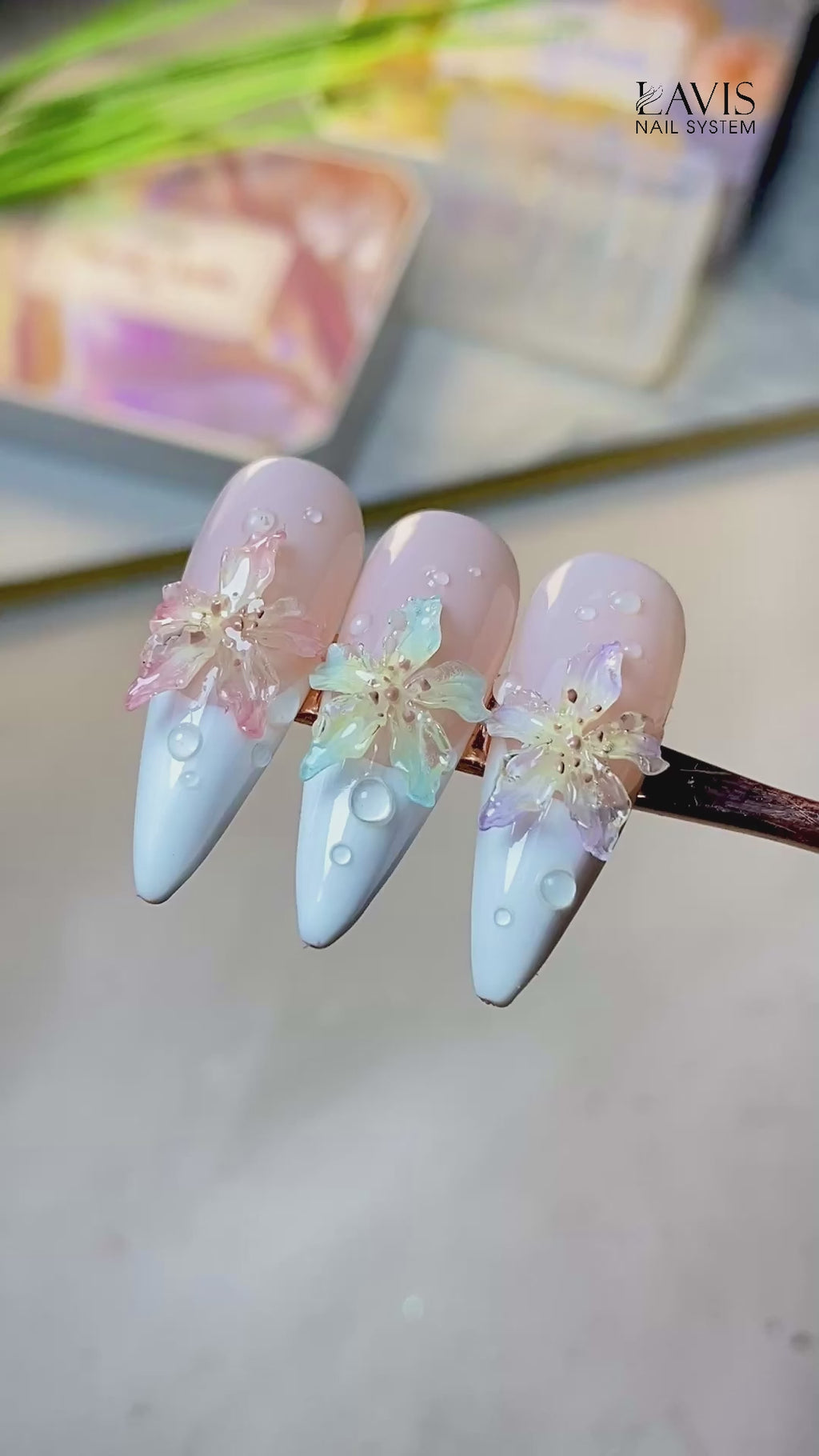 3D Nail Charm Mold 16 - Leaves & Flowers