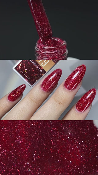 LDS Color Craze Gel Nail Polish - 979 Garnet Glow - Glitter Gel - 0.5oz