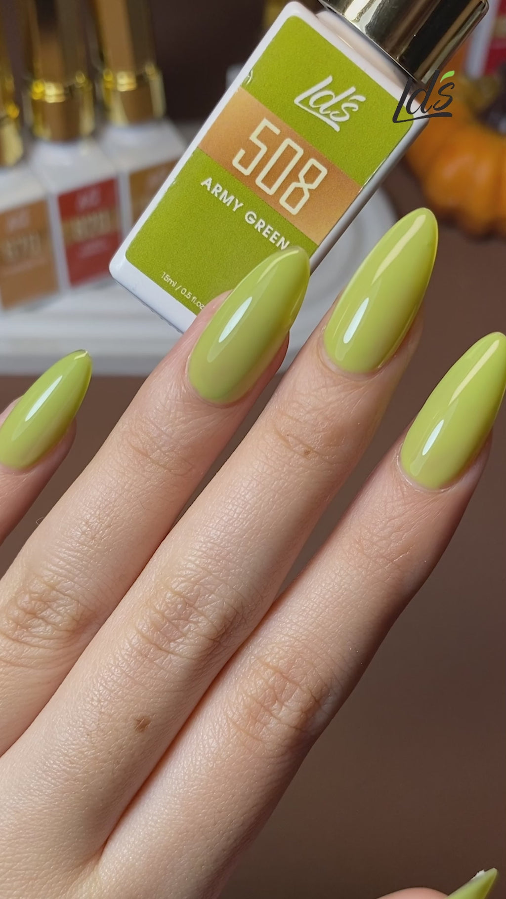 LDS Color Craze Gel Nail Polish - 508 Army Green