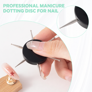 Nail Dotting Tool 6 in 1 - Acrylic Disc with Stainless Steel Dotting Heads