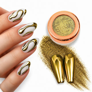 SNS Chrome Powder - Set 12 Colors with SNS Chrome Base & Chrome Top