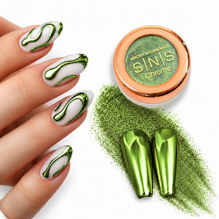 SNS Chrome Powder - Set 12 Colors with SNS Chrome Base & Chrome Top