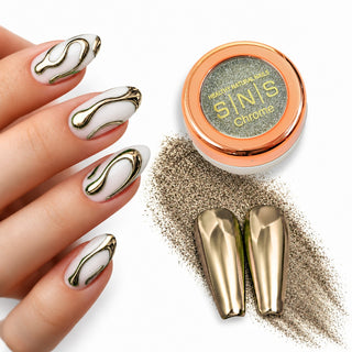 SNS Chrome Powder - Set 12 Colors with SNS Chrome Base & Chrome Top