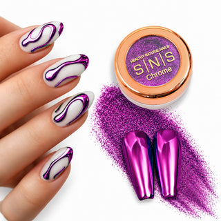SNS Chrome Powder - Set 12 Colors with SNS Chrome Base & Chrome Top