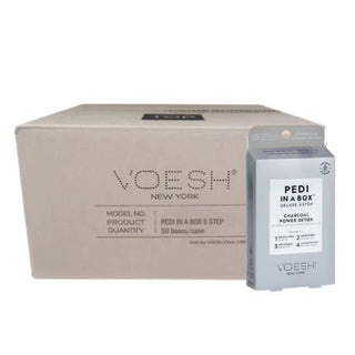 VOESH 4 In 1 Pedibox Case of 50 Pedi A Box - Charcoal