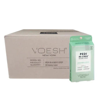 VOESH 4 In 1 Pedibox Case of 50 Pedi A Box - Cucumber Fresh