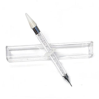 Rhinestone Dual-ended Wax Dotting Pen - White