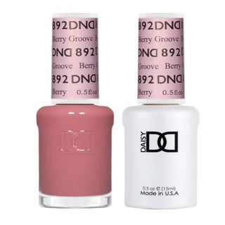 DND 892 Berry Groove - DND Sheer Collection - #500 Base, #600 Top, Gel & Lacquer Combo
