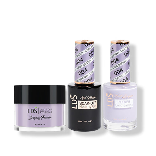 LDS 3 in 1 - 004 Lilac Garden - Dip (1oz), Gel & Lacquer Matching