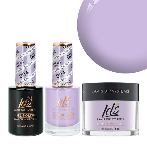 LDS 3 in 1 - 004 Lilac Garden - Dip (1.5oz), Gel & Lacquer Matching