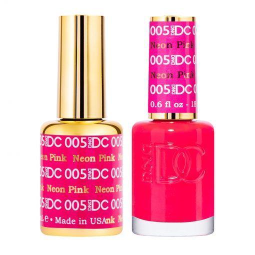 DND DC Gel Nail Polish Duo - 005 Pink Colors - Neon Pink