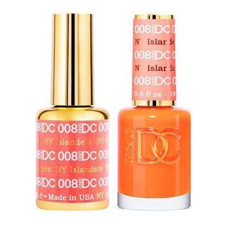 DND DC Gel Nail Polish Duo - 008 Orange Colors - NY Islanders