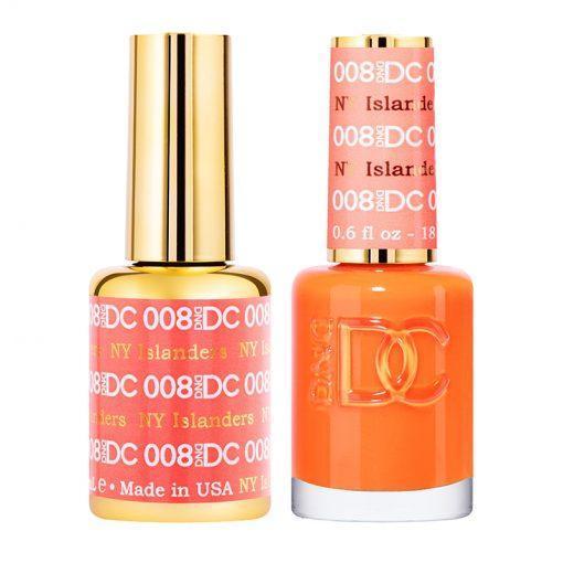 DND DC Gel Nail Polish Duo - 008 Orange Colors - NY Islanders