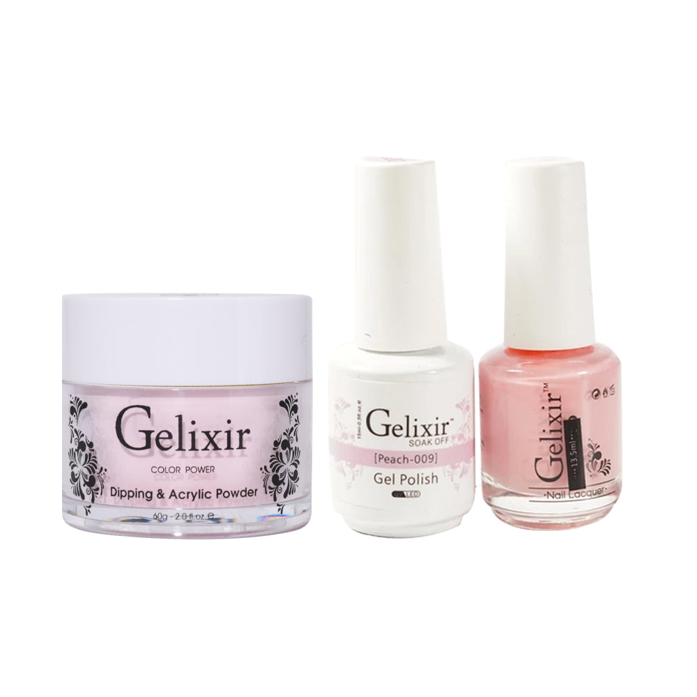 Gelixir 3 in 1 - 009 Peach - Acrylic & Dip Powder, Gel & Lacquer