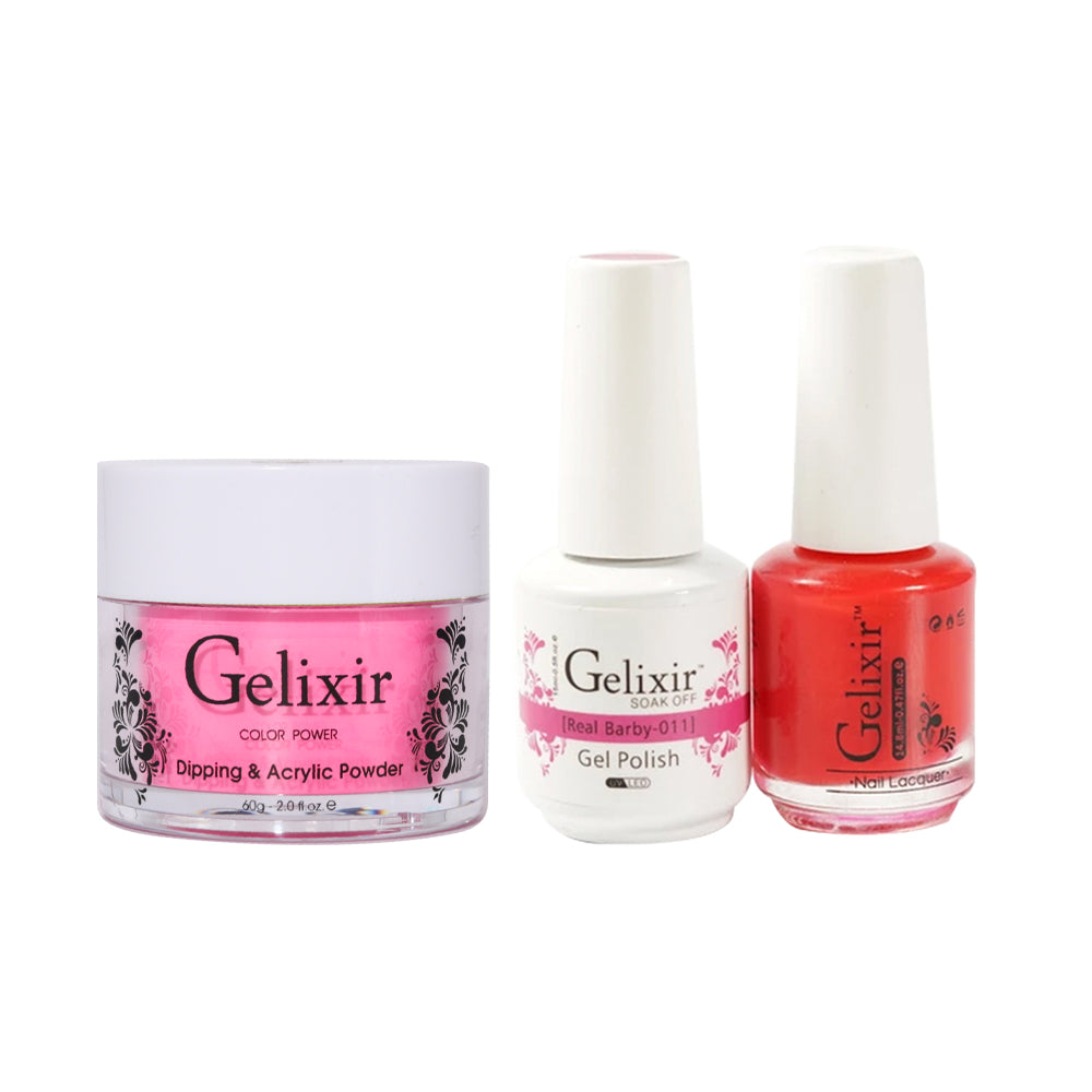 Gelixir 3 in 1 - 011 Real Barby - Acrylic & Dip Powder, Gel & Lacquer