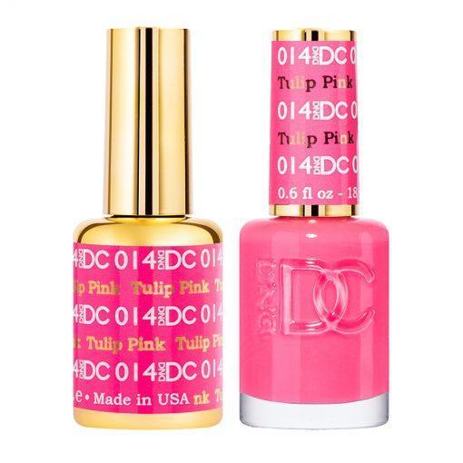DND DC Gel Nail Polish Duo - 014 Pink Colors - Tulip Pink