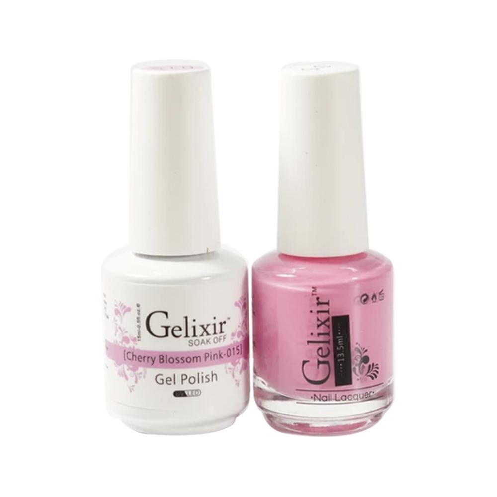  Gelixir Gel Nail Polish Duo - 015 Pink Colors - Cherry Blosson Pink by Gelixir sold by DTK Nail Supply