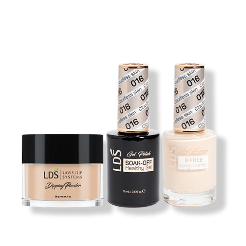 LDS 3 in 1 - 016 Cloudless Skin - Dip (1oz), Gel & Lacquer Matching