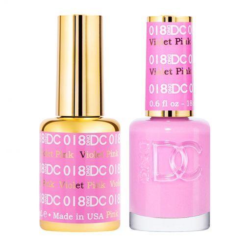 DND DC Gel Nail Polish Duo - 018 Pink Colors - Violet Pink