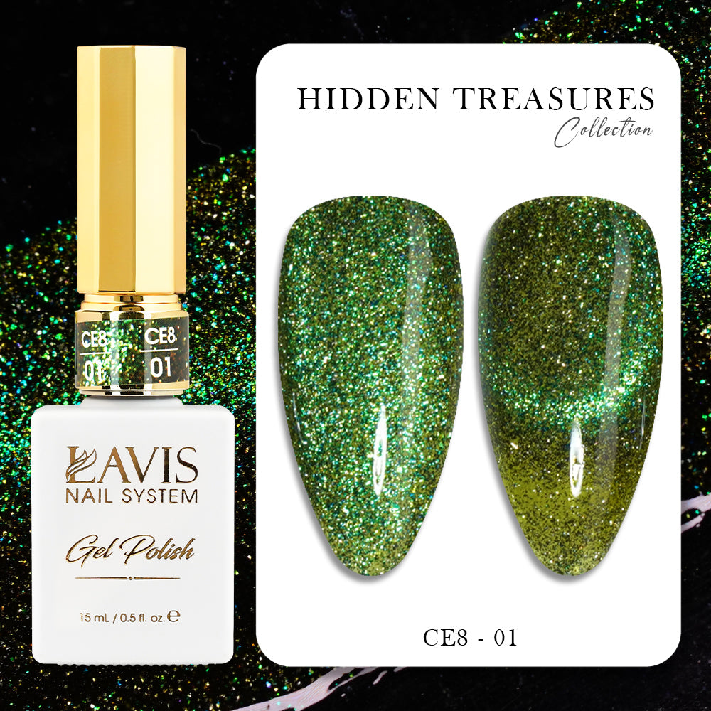 LAVIS Cat Eyes CE8 - 01 - Gel Polish 0.5 oz - Lavis Hidden Treasures Collection